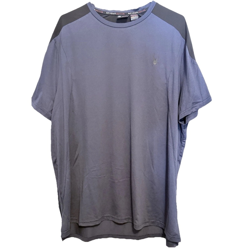 Men's Spyder Active‎ Navy Short Sleeve Shirt 2XL